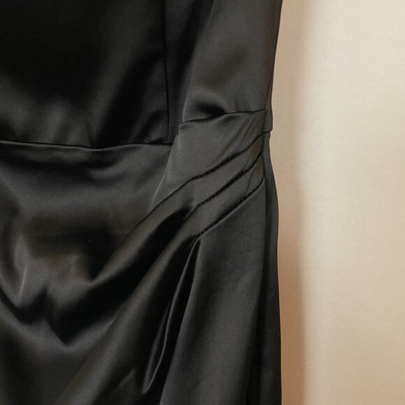White House Black Market Black Strapless Dress Size 0 Ruffle Sweetheart Neckline - Picture 12 of 13